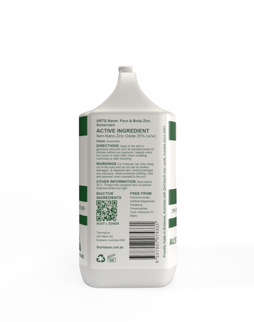 Face & Body Zinc Sunscreen SPF50 1kg Pump