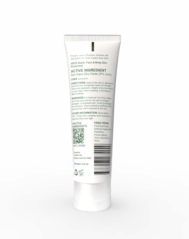 Face & Body Zinc Sunscreen SPF50 100g