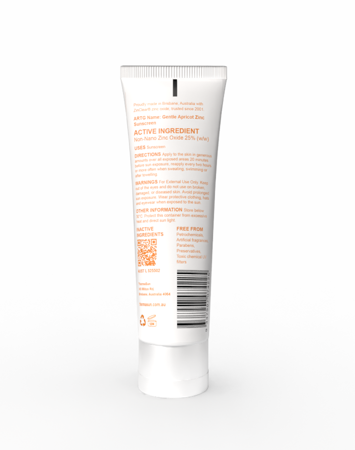 Gentle Apricot Zinc Sunscreen SPF30 100g