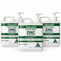 Three 1kg pumps of ThermaSun Face & Body Zinc Sunscreen SPF50 on a white background